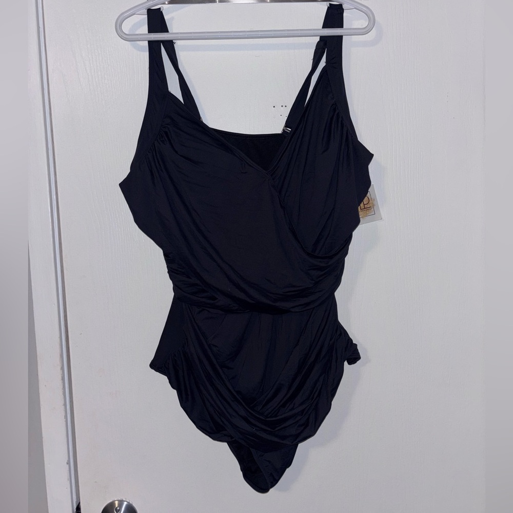 Elegant Black One Piece Swimsuit